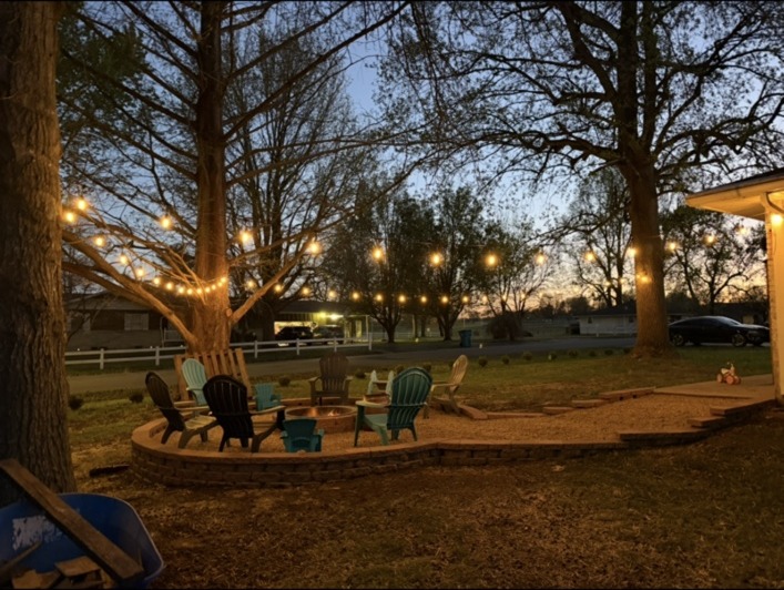 Firepit and gathering area